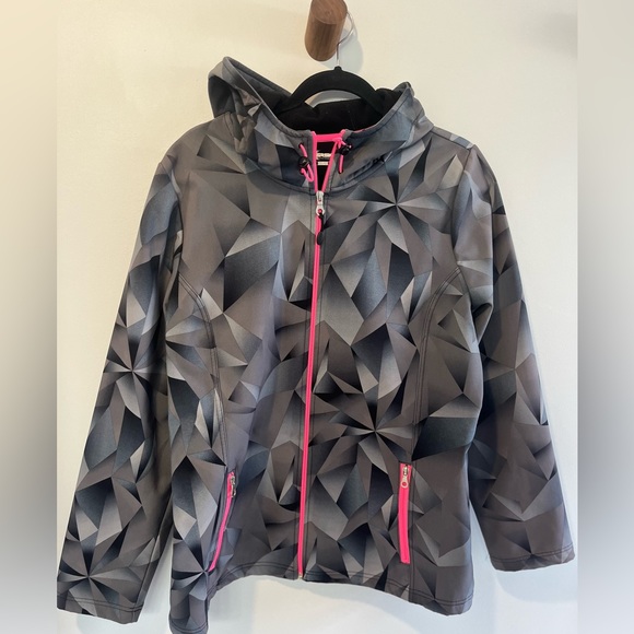 Xersion Jackets & Blazers - Xersion Performance Wear Jacket XL Gray and Pink Trim Hooded